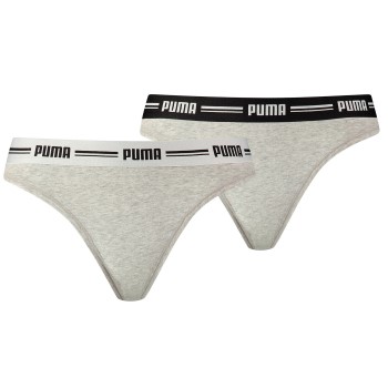 Puma Trosor 2P Iconic Solid String Grå X-Small Dam | apparel & accessories - clothing - underwear & socks - lingerie | ModeLejon
