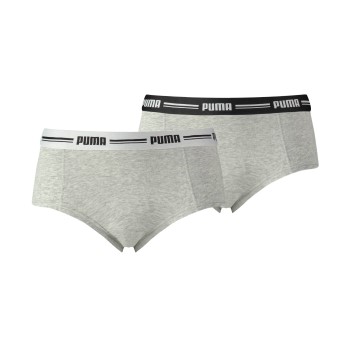 Puma Trosor 2P Iconic Mini Shorts Grå X-Small Dam | apparel & accessories - clothing - underwear & socks - lingerie | ModeLejon