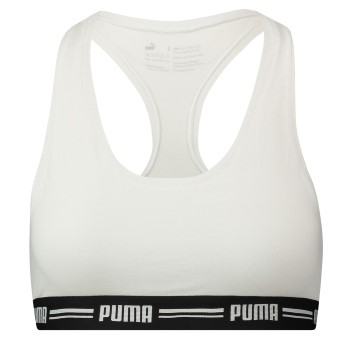 Puma BH Iconic Racer Back Bra Vit X-Small Dam | apparel & accessories - clothing - underwear & socks - bras | ModeLejon