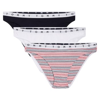 Tommy Hilfiger Trosor 3P Essentials Bikini Briefs Vit/Marin bomull X-Small Dam | apparel & accessories - clothing - underwear & socks - lingerie | ModeLejon