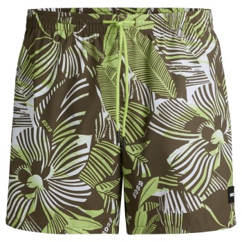 BOSS Badbyxor Piranha Swim Shorts Grön Mönstrad polyester Large Herr | apparel & accessories - clothing - swimwear | ModeLejon