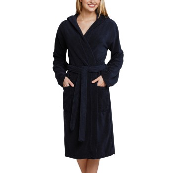 Schiesser Essentials Bathrobe With Hood Marin bomull X-Large Dam | apparel & accessories - clothing - sleepwear & loungewear - robes | ModeLejon
