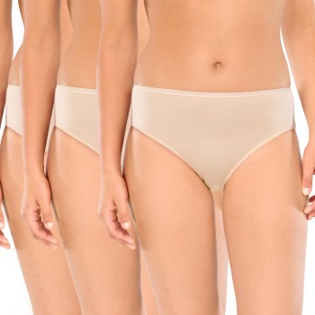 Schiesser Trosor 3P Essentials Cotton Briefs Beige bomull 42 Dam | apparel & accessories - clothing - underwear & socks - lingerie | ModeLejon