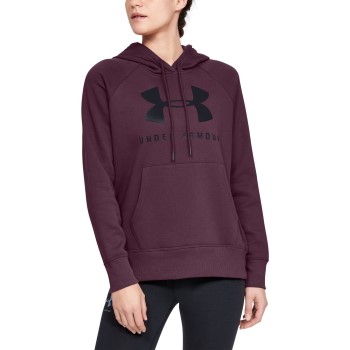 Alternativ bild 0 för Under Armour Rival Fleece Sportstyle Hoodie Vinröd Small Dam
