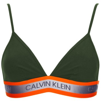 Calvin Klein BH Hazard Cotton Unlined Triangle Mörkgrön bomull X-Small Dam | apparel & accessories - clothing - underwear & socks - bras | ModeLejon