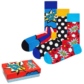 Läs mer om Happy socks Strumpor 3P Fathers Day Gift Box Flerfärgad bomull Strl 36/40 Herr