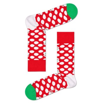 Läs mer om Happy socks Strumpor 2P Big Dot Snowman Sock Röd Mönstrad bomull Strl 36/40
