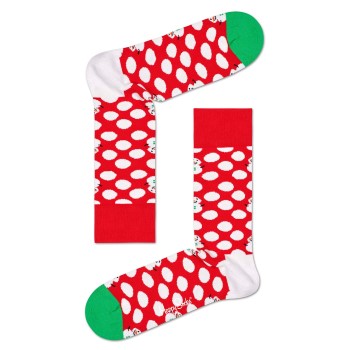 Läs mer om Happy socks Strumpor 2P Big Dot Snowman Sock Röd Mönstrad bomull Strl 41/46