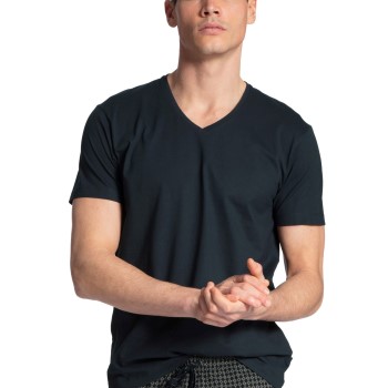 Calida Remix Basic V-Neck T-shirt Mörkblå bomull Small Herr | apparel & accessories - clothing - shirts & tops | ModeLejon