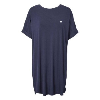 Missya Softness Modal Big Shirt Mörkblå modal X-Small Dam | apparel & accessories - clothing - sleepwear & loungewear - nightgowns | ModeLejon