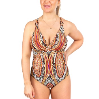 Missya Lucca Swimsuit Orange mönstrad 36 Dam | apparel & accessories - clothing - swimwear | ModeLejon