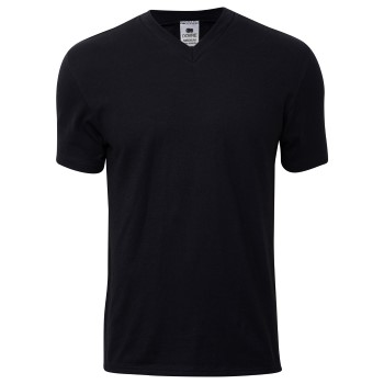 Dovre Single Jersey V-neck T-Shirt Svart bomull XX-Large Herr | apparel & accessories - clothing - shirts & tops | ModeLejon