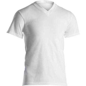 Dovre Single Jersey V-neck T-Shirt Vit bomull Large Herr | apparel & accessories - clothing - shirts & tops | ModeLejon