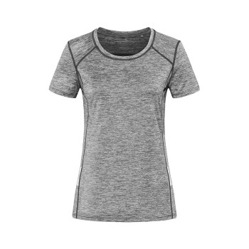 Stedman Recycled Women Sports-R Reflect Grå polyester Large Dam | apparel & accessories - clothing - shirts & tops | ModeLejon