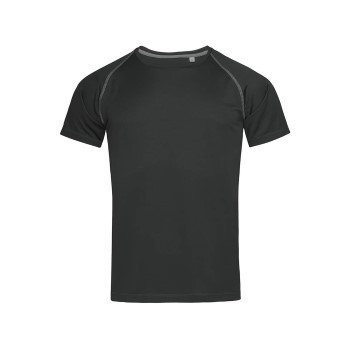 Stedman Active 140 Men Team Raglan Svart polyester Large Herr | apparel & accessories - clothing - shirts & tops | ModeLejon