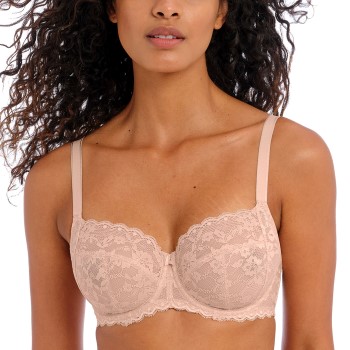 Läs mer om Freya BH Offbeat Undewired Side Support Bra Beige J 80 Dam