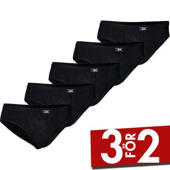 JBS Kalsonger 5P Organic Cotton Mini Slip Brief Svart ekologisk bomull Small Herr