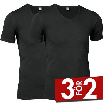 JBS 2P Organic Cotton V-Neck T-shirt Svart ekologisk bomull Small Herr