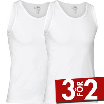 JBS 2P Bamboo Tank Top Vit Small Herr