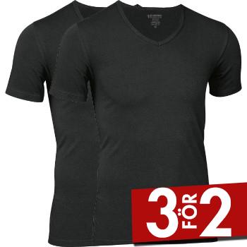JBS 2P Bamboo T-shirt V-Neck Svart Medium Herr