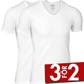 JBS 2P Bamboo T-shirt V-Neck Vit Small Herr