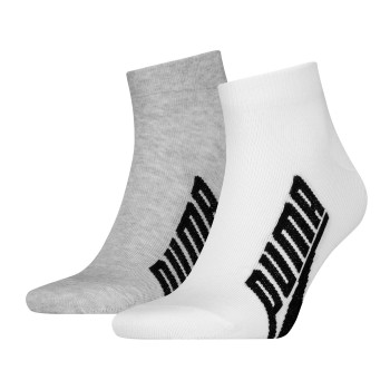 Puma Strumpor 2P Lifestyle Quarter Sock Vit/Grå Strl 39/42 | apparel & accessories - clothing - underwear & socks - socks | ModeLejon