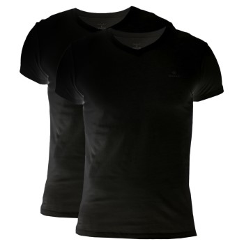 Gant 2P Basic V-Neck T-Shirt Svart bomull XX-Large Herr | apparel & accessories - clothing - shirts & tops | ModeLejon