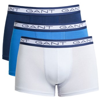 Gant Kalsonger 3P Basic Cotton Trunks Blå/Vit bomull XX-Large Herr | apparel & accessories - clothing - underwear & socks - underwear | ModeLejon