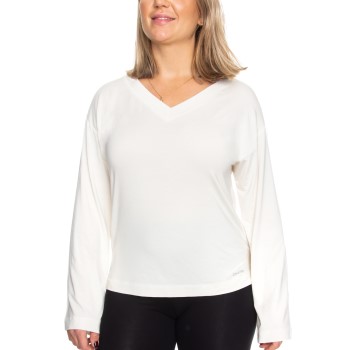 Calvin Klein Modal Coord LS Top Benvit modal Large Dam | apparel & accessories - clothing - sleepwear & loungewear | ModeLejon