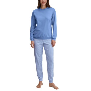 Calida Lovely Nights Pyjama With Cuff Ljusblå bomull X-Large Dam | apparel & accessories - clothing - sleepwear & loungewear - pajamas | ModeLejon