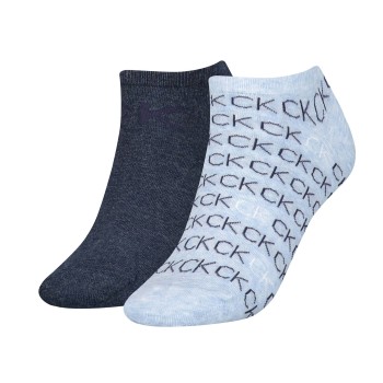 Calvin Klein Strumpor 2P Callie Sneaker Logo Sock Jeansblå One Size Dam | apparel & accessories - clothing - underwear & socks - socks | ModeLejon