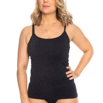 Missya Lucia Waffel Glitter Top Svart polyamid Medium Dam | apparel & accessories - clothing - shirts & tops | ModeLejon