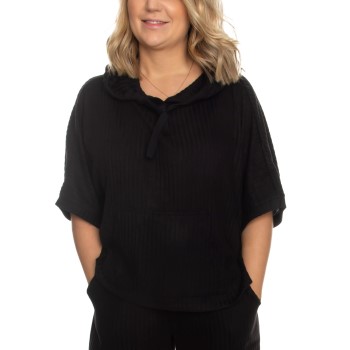 Calvin Klein Sophisticated Lounge Hoodie Svart polyester M/L Dam | apparel & accessories - clothing - sleepwear & loungewear - loungewear | ModeLejon