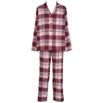 Läs mer om Missya Check Flannel Pyjama Röd/Vit bomull Large Dam