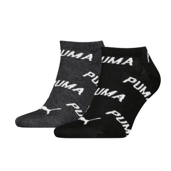 Puma Strumpor 2P BWT Sneaker Sock Svart/Grå Strl 35/38 | apparel & accessories - clothing - underwear & socks - socks | ModeLejon