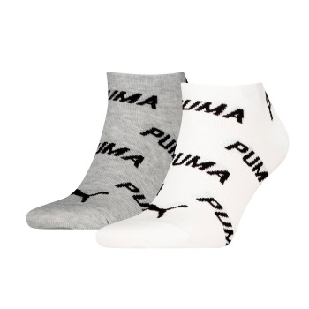 Puma Strumpor 2P BWT Sneaker Sock Vit/Grå Strl 35/38 | apparel & accessories - clothing - underwear & socks - socks | ModeLejon