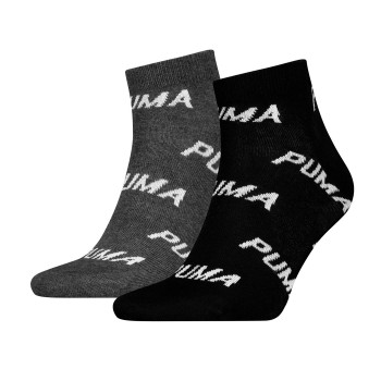 Puma Strumpor 2P BWT Quarter Sock Svart/Grå Strl 35/38 | apparel & accessories - clothing - underwear & socks - socks | ModeLejon