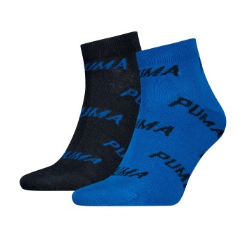 Puma Strumpor 2P BWT Quarter Sock Blå Strl 43/46 | apparel & accessories - clothing - underwear & socks - socks | ModeLejon
