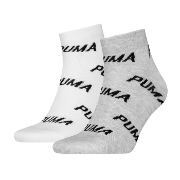 Puma Strumpor 2P BWT Quarter Sock Vit/Grå Strl 35/38 | apparel & accessories - clothing - underwear & socks - socks | ModeLejon