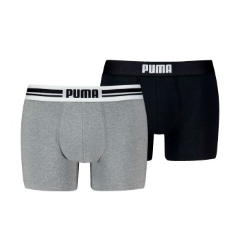 Puma Kalsonger 2P Everyday Placed Logo Boxer Svart/Grå bomull XX-Large Herr | apparel & accessories - clothing - underwear & socks - underwear | ModeLejon