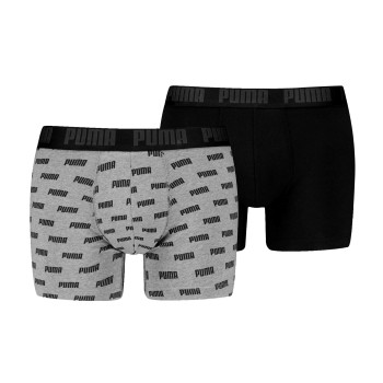 Puma Kalsonger 2P Everyday Aop Boxer Grå/Svart bomull Small Herr | apparel & accessories - clothing - underwear & socks - underwear | ModeLejon