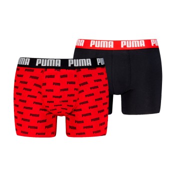 Puma Kalsonger 2P Everyday Aop Boxer Röd/svart bomull Large Herr | apparel & accessories - clothing - underwear & socks - underwear | ModeLejon
