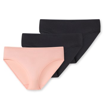 Schiesser Trosor 3P Cotton Essentials Tai Rosa/Svart bomull 36 Dam | apparel & accessories - clothing - underwear & socks - lingerie | ModeLejon