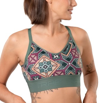 Läs mer om Kari Traa BH Fröya Wool Sports Bra Grön polyester Large Dam