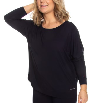 Tommy Hilfiger Micro Lace LS Top Marin modal Large Dam | apparel & accessories - clothing - sleepwear & loungewear - loungewear | ModeLejon