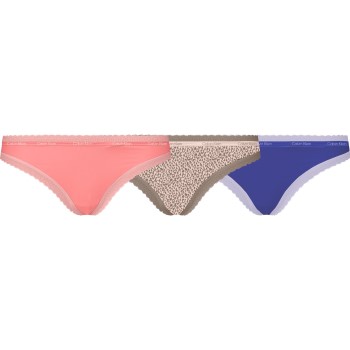 Calvin Klein Trosor 6P Bottoms Up Refresh Thongs Blå/Rosa nylon X-Small Dam | apparel & accessories - clothing - underwear & socks - lingerie | ModeLejon