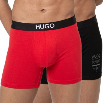 HUGO Kalsonger 2P Brother Boxer Svart/Röd BCI bomull X-Large Herr | apparel & accessories - clothing - underwear & socks - underwear | ModeLejon