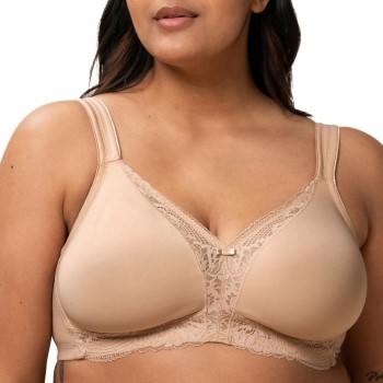 Triumph BH Modern Lace Cotton Soft Bra Beige C 85 Dam