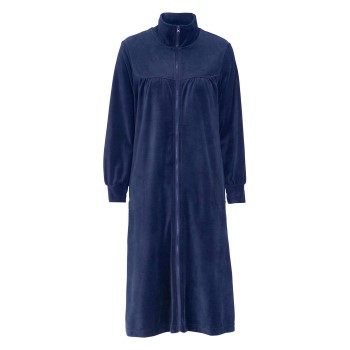 Damella Velour Plain Robe Marin 3XL Dam | apparel & accessories - clothing - sleepwear & loungewear - robes | ModeLejon
