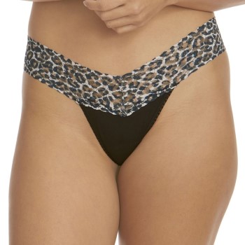 Hanky Panky Trosor 2P Classic Cotton Low Rise Thong Svart mönstrad bomull One Size Dam | apparel & accessories - clothing - underwear & socks - lingerie | ModeLejon